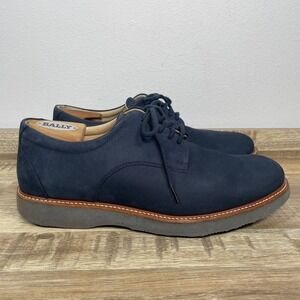 Samuel Hubbard Hubbard Free Nubuck Leather Oxford Shoes Mens 10.5 Navy Blue EUC